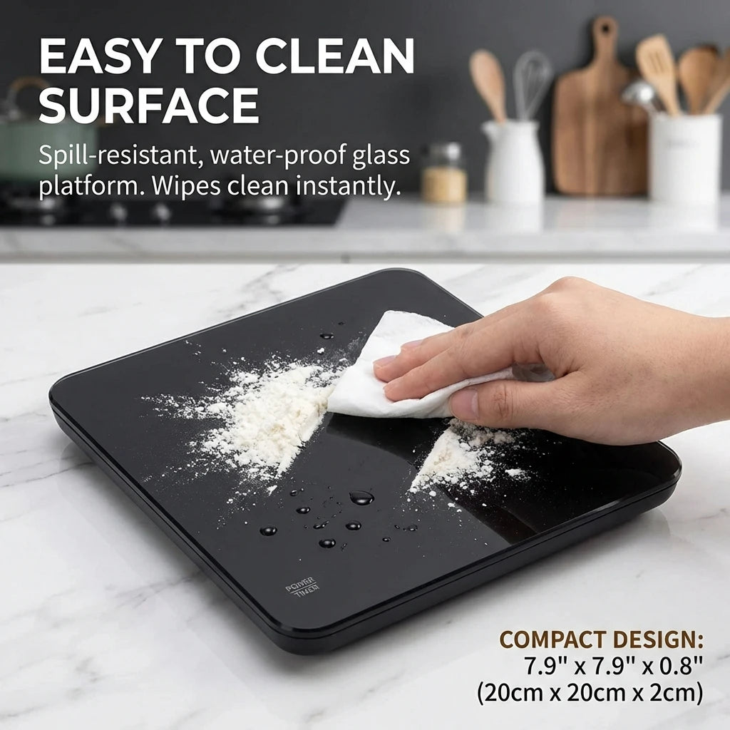 PerfectMeasures Pro Kitchen Scale with Built-In Timer — 3kg / 0.1g Precision